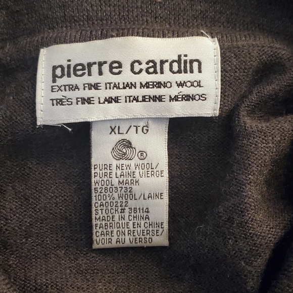 Vintage Pierre Cardin Grey 100% Italian Merino Wool Size XL Collared Shirt - Picture 3 of 7
